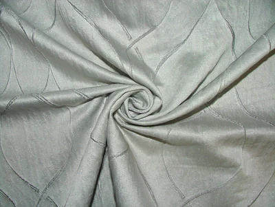 Curtain Fabric Woven Jacquard Koy Silver Upholstery Cushion 17 Metre Roll - Image 1 of 4