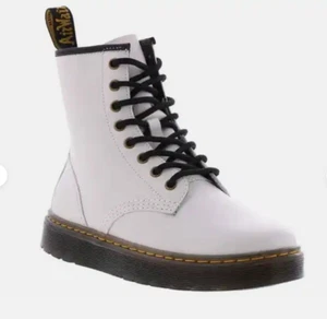 Dr. Martens weiße Kampfstiefel Zavala T Lamper Leder Damen 7 Airwalk Swiftie - Bild 1 von 12