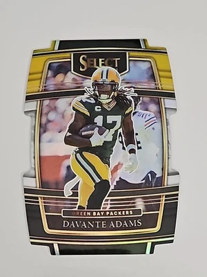 2021 Panini Select - Concourse Davante Adams #14 Black & Gold Prizm Die-Cut - Image 1 of 2