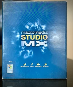Macromedia Studio MX Windows XP Vintage Big Box Software PC WIN CD-ROM Complete - Picture 1 of 6