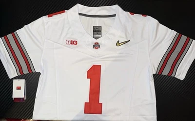 Ohio State Championship Gold Heritage Stripe OSU 1 camiseta blanca Buckeyes Foto 1 de 4