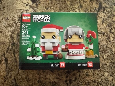 LEGO BRICKHEADZ: Mr. & Mrs. Claus (40274) NUEVO PRECINTADO - CAJA DAÑADA Foto 1 de 3