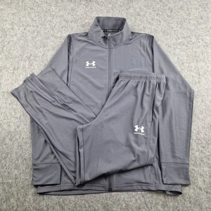 Conjunto de chándal Under Armour para hombre grande gris chándal pantalones de chándal cónicos - Imagen 1 de 14