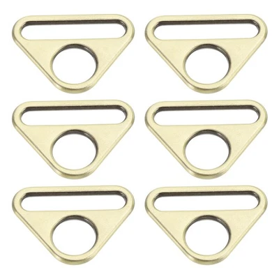 6 Piezas Ajustador de Hebilla Triángulo de 1.26 Pulgadas Anillo en D Hebillas Triángulo Bronce Claro Foto 1 de 4