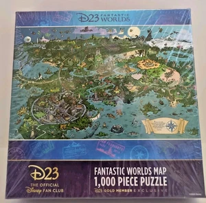 D23 Esclusiva Mappa Mondi Fantastici Puzzle 1000 Pezzi Edizione Limitata - Foto 1 di 14