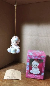PRECIOUS MOMENTS ORNAMENT 527092, “BABY'S FIRST CHRISTMAS” BOY 1991 P70 - Picture 1 of 1