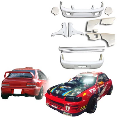 ModeloDrive FRP LS WRC 00 Wide Body Kit 13pc (GC8) 4dr Sedan for Impreza Subaru - Image 1 of 3