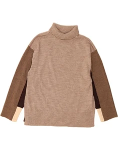 COS Womens Longline Roll Neck Jumper Sweater UK 10 Small Multicoloured SI07 - Picture 1 of 3