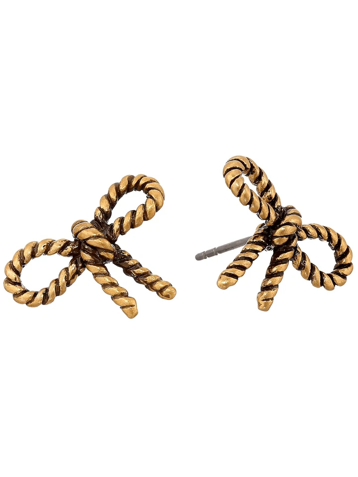 75 off Marc Jacobs Antique Gold Small Charms Rope Bow Stud Earrings