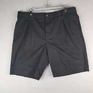 Greg Norman pantaloncino uomo 38 nero chino plissettato casual preppy golf - Foto 1 di 13
