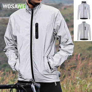 WOSAWE Herren Fahrradjacke Reflektierend HoheSichtbarkeit Kapuzenpullover Mantel - Bild 1 von 24