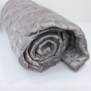 John Lewis Boutique Hotel Velvet Stitch Throw Cool Grey 260cm x 250cm