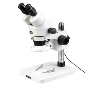 AmScope 7X-45X Inspection Dissecting Zoom Power Stereo Microscope with 64-LED Li - Picture 1 of 8