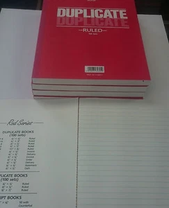 A4 Duplicate Book Ruled With Carbon 100 Sets Pack of 5 Books - BARGAIN PRICE - Picture 1 of 1