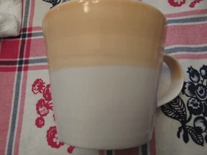 VINTAGE ROYAL DOULTON LONDON 1815 TWO TONE COFFEE MUG - PEACH/CREAM COLORS - EUC - Picture 1 of 6