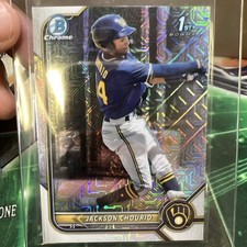 2022 Bowman Chrome Jackson Chourio 1st RC Prospects Mojo Refractor #BCP-79