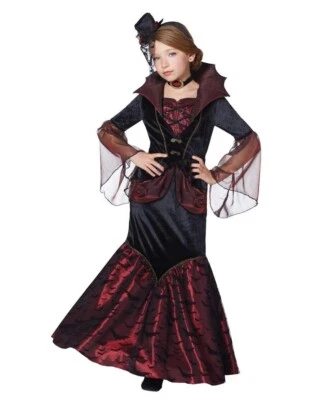 富豪吸血鬼女孩维多利亚吸血鬼万圣节服装 12-14 大号 #4000 — 第 1/4 张图片
