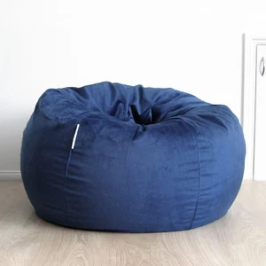 New Ivory & Deene Fur Beanbag Cover Soft Ocean Blue + Liner Chair Bean Bag - Picture 1 of 7