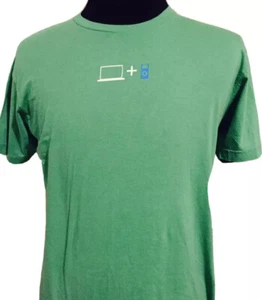 Camiseta Apple Para Hombre Grande L Mac iPod Nano Verde Algodón - Imagen 1 de 8