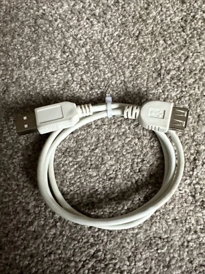 USB 2.0 Extension Cable A to A Female Lead 80cm - Image 1 of 2