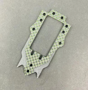 3RACING SAK-D554 Graphite Servo Plate Gold / Green 1/10 RC D5 MR DRIFT CAR - Picture 1 of 4