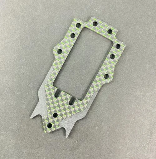 3RACING SAK-D554 Graphite Servo Plate Gold / Green 1/10 RC D5 MR DRIFT CAR - Image 1 of 2