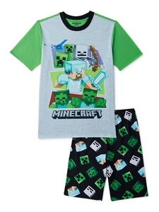 New Minecraft Boys 2-Piece Pajama Set 8 10/12 - Picture 1 of 2