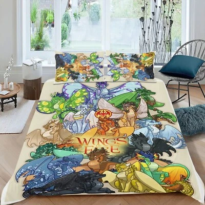 Wings of Fire 3Pcs Bedding Sets Duvet Cover All Season for Kids Lightweight - Image 1 of 4