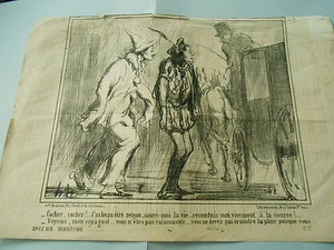 Litho de H. Daumie 1858 Cocher Cocher sauve moi la vie - Picture 1 of 1
