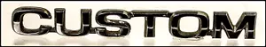 Vintage 8" Ford "Custom" Emblem Badge | Excellent - Picture 1 of 2
