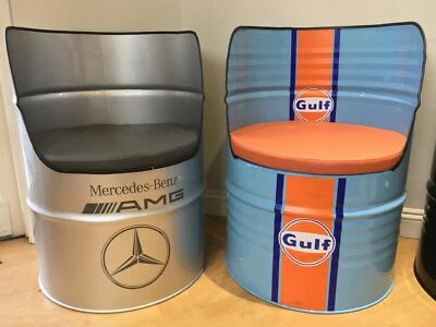 Sitzkissen 34x4 cm Rund Kunstleder Fass Ölfass Kissen Barhocker Stuhlpolster Neu - Bild 1 von 4