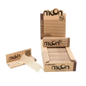 25 Packungen Moon ungebleichtes Blättchen Kurzformat 70 mm volle Schachtel Zigarettenpapier - Bild 1 von 8