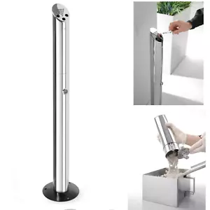 92cm Standaschenbecher Edelstahl Aschenbecher Mülleimer Ascher Standascher Neu - Bild 1 von 9