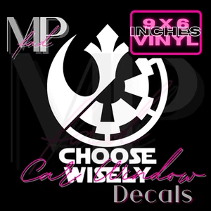 Star Wars Decal Vinyl Car Window Laptop Computer Home Decor Wall CHOOSE WISELY - Picture 1 of 4
