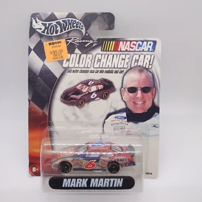 2003 HOT WHEELS NASCAR 1:64 MARK MARTIN "COLOR CHANGE" CUP CAR NEW IN PACKAGE - Image 1 of 2