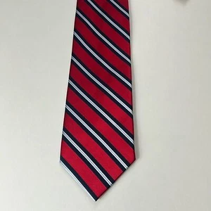 Nautica blue/red stripe 100% silk men’s - Picture 1 of 7