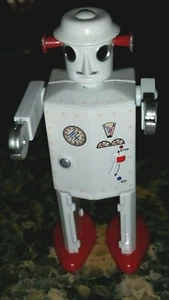 BriKeys WHITE SUPRISE ATOMIC ROBOT Tin Age Collect Osaka NIB ~Cosmic Artifacts - Picture 1 of 8