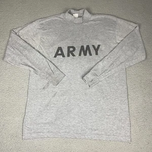 Uniforme de aptitud física del ejército Camisa para hombre XL gris manga larga Camiseta cuello falso - Imagen 1 de 11