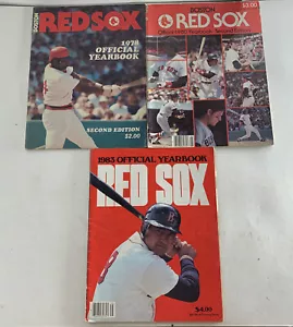 Lot Of 3 Boston Red Sox Yearbooks 1978 & 1980 2nd Edition & 1983 Yaz Rice Fisk - Picture 1 of 5
