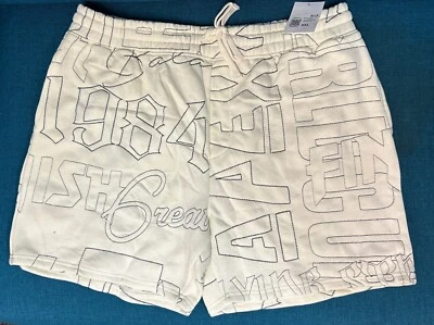 Shorts esportivos masculinos Forever 21 creme/preto tamanho XXL novo - Imagem 1 de 4