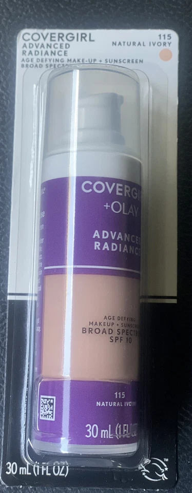 2 Ct COVERGIRL Olay Advanced Radiance Defying Spf10 Makeup 115 Natural Ivory