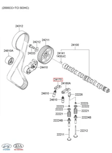 Original HYUNDAI 2417027001 Rocker Arm, Engine Control Accent Santa Fe Getz I30 - Picture 1 of 3