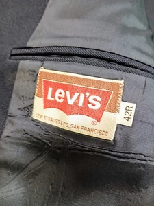 Giacca sportiva vintage anni 60 Levis Western blu scuro Rockabilly Yoke Back 42R - Foto 1 di 16
