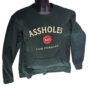 Live Forever Pullover Felpa Uomo Tema Pub Irlandese Taglia XL Verde - Foto 1 di 11