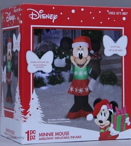 Christmas Disney 3.5 ft Minnie Mouse with Holiday Outfit Airblown Inflatable - Picture 1 of 2