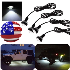 4PC LED Rock Lights For JEEP Truck Off-Road Trail Fender Underbody White Light - Picture 1 of 9