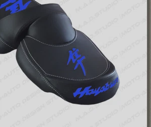Custom REAR Seat COVER Suzuki GSX1300R Hayabusa 08-20 (2Gen) Black+Blue - Picture 1 of 1