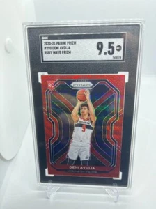 2020-2021 Panini Prizm Deni Avdija Ruby Wave RC Rookie SGC 9.5 Gem Mint Wizards - Picture 1 of 2
