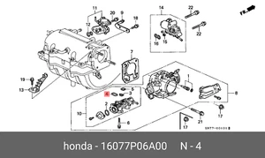 Original OE Dichtring Gummi 16077P06A00 für Honda 16077P-06A00 - Bild 1 von 1