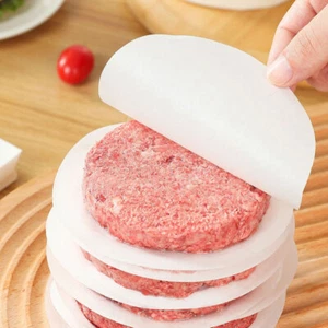 100x Hamburg Paper Non Stick Baking Oil Paper For Burger Press BBQ Patty Maker - Picture 1 of 12